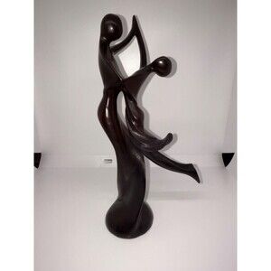Vintage contemporary couple dancing sculpture man woman dancing